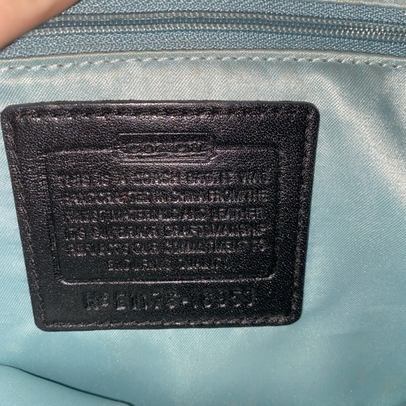 Black vintage coach purse with silver hardware
